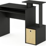 Multipurpose Home Office Computer Writing Desk, Black/Brown