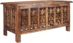 Rectangular Wooden Coffee Table, Modern Wooden Coffee Table, Center Tables, Entryway Table, Living Room Table for Magazines, Books, and Plants - 36x18 Inch Burnt