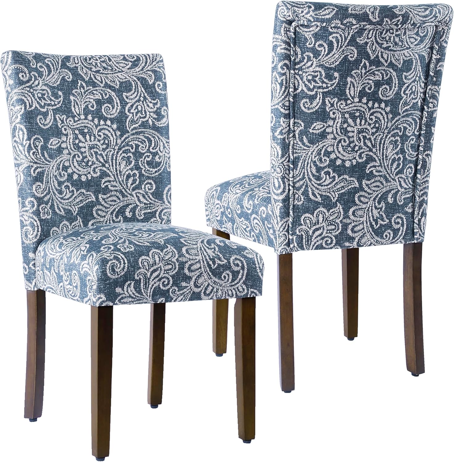 91vZEbU1X6L._AC_SL1500_.jpg Classic Dining Chair -Denim Jacobean Print (Set of 2) - Image 1